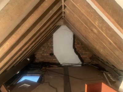 Roof spray foam removal London